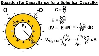 Physics 39 Capacitors 10 of 37 The Spherical Capacitor [upl. by Onivag]