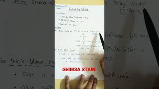 geimsa stain geimsa stain procedure geimsa stain composition shorts [upl. by Adnuhsed]