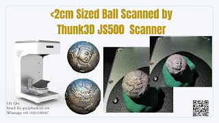 2cm Sized Ball Scanned Thunk3D JS500 Jewelry Scanner [upl. by Eachelle]