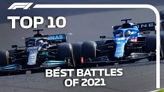 Top 10 F1 Battles of 2021 [upl. by Ytsirhc594]