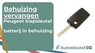 Peugeot Klapsleutel vervangen  Batterij in behuizing [upl. by Erusaert]