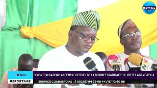 DECENTRALISATION LANCEMENT OFFICIEL DE LA TOURNEE STATUTAIRE DU PREFET A SEME PODJI [upl. by Asilam]