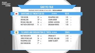 Garstang CC Twenty20 1XI v Fulwood and Broughton CC Twenty20 [upl. by Ayenat]