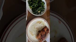 Showing dinners Salmon Fillet Shrimp and Spinach [upl. by Zea]