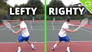 Ambidextrous Tennis  Hitting with Pro Players [upl. by Wolliw43]