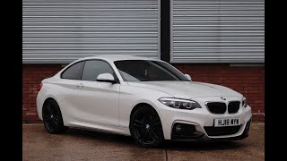 BMW 220d M SPORT  2018 WALK AROUND VIDEO TOUR START UP [upl. by Birkner584]