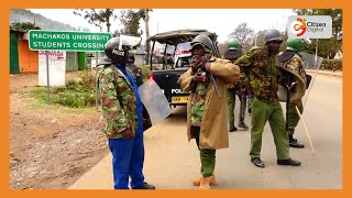 Machakos University students protest over delayed disbursement of capitation money and HELB loans [upl. by Seel]