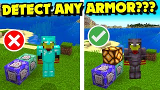 Detect ANY ARMOR in Minecraft Using Command Blocks Minecraft Command Blocks [upl. by Olds]