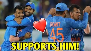 Yuzvendra Chahal shows SUPPORT for Rohit Sharma ❤️🔥 Rohit Sharma Hardik IPL MI News Facts [upl. by Mady389]