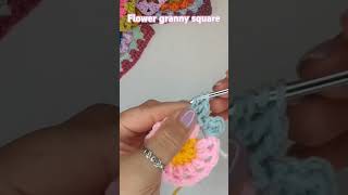 Flower granny square crochet crochetbaby handmade grannysquare [upl. by Jari]