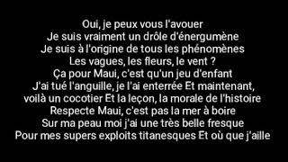 Vaiana  Pour les Hommes Paroles [upl. by Novaj]