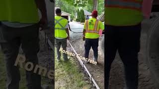 Concrete driveway pour Romeo MI [upl. by Ahsinnod503]