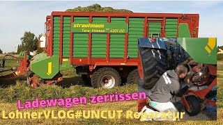 LohnerVLOGSpezial Ladewagen hat´s zerrissen der Strautmann bricht Reparatur fast live und uncut [upl. by Leanna534]