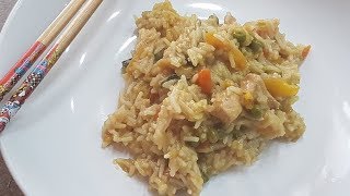 Riso basmati con pollo e verdure togli il pollo se sei vegetariano o vegano  FoodVlogger [upl. by Orpha561]