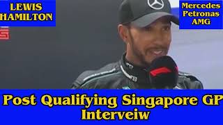 Lewis post qualifying Singapore GP Interview [upl. by Elyrehc]