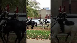 quotRoyal Horse Guards Continue Morning Ride Along New Ride Path in Hyde Parkquot royalhorseguard london [upl. by Oirretno232]