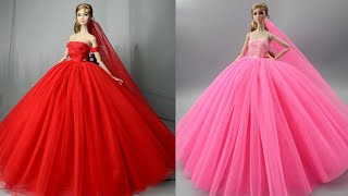 Disney 🤡Princess Doll Makeover  DIY Miniature Ideas for Barbie  Wig Dress Faceup and More DIY [upl. by Ilyssa]