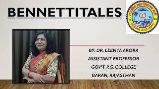 BSc Part II  BENNETTITALES  PAPER I BOTANY  EContent 56 by DR LEENTA ARORA [upl. by Ledda]