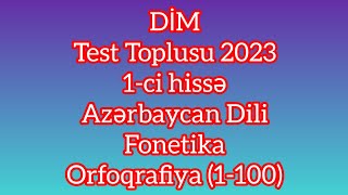 Azərbaycan Dili Test Toplusu 2023 Fonetika Orfoqrafiya 1100 [upl. by Adriel]