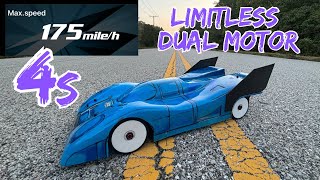 Arrma Limitless 4s 175mph Dual Motor Onyx 8300 Dual 4s Pb [upl. by Nyledam]