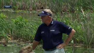 Colin Montgomerie amp Bernhard Langer Clash Over Style of Play  2016 Senior PGA Championship [upl. by Ybhsa222]