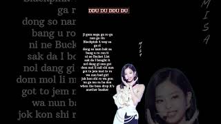 DDU DU DDU DUJenniesRap Cover By Misa shortsblackpink [upl. by Norrej]