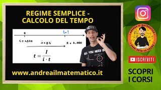 REGIME SEMPLICE  TEMPO  Matematica Finanziaria [upl. by Ronacin]