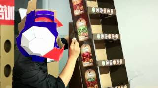 ECO Cardboard floor display stands easy assemble video [upl. by Gillespie]