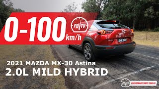 2021 Mazda MX30 M Hybrid G20e 0100kmh amp engine sound [upl. by Elliven]