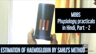 Estimation of Haemoglobin by Sahlis method  Part 2  practical questions amp answer discussionHindi [upl. by Tiraj]