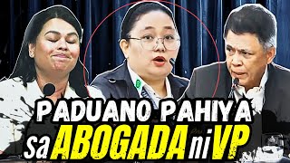 QUADCOM PAHIYA sa LAWYER ni VP SARA DUTERTE PADUANO AT FERNANDEZ DI UMUBRA NATAMEME [upl. by Aisatna]