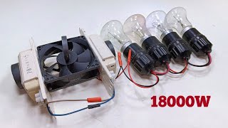 Top2 Free Electricity Generator 240V Transformer Cooling Fan 18000W PVC Copper Coil Energy idea [upl. by Murtha]