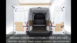 Opel Movano bestel 23 Turbo 136PK L2H2 navcamteldab [upl. by Skiest]