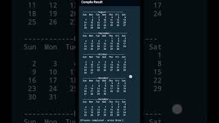 Print calendar for a given year in C subscribe foryou viral programming program shorts [upl. by Nagiem]