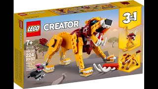 LEGO Instructions  Creator 3in1  31112  Wild Lion  All 3 books [upl. by Nyleuqaj629]