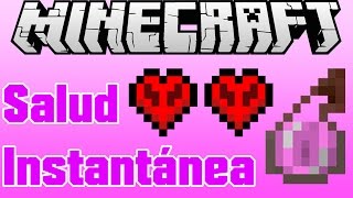 Minecraft192 Como hacer una poción de salud instantánea y mejorarla 2 [upl. by Arikaahs]