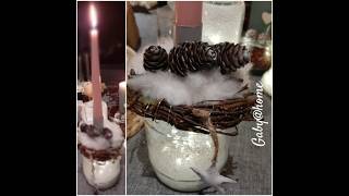 kleines zauberhaftes Winterlicht Winterdekoration ruckzuck diy tutorial winter candles [upl. by Weeks]