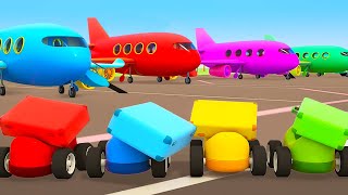 Learn colors with Helper cars cartoons full episodes Street vehicles amp racing cars for kids [upl. by Gnanmos]