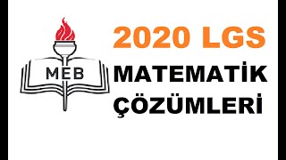 2020 LGS Matematik Soruları Ve Açıklamalı Çözümleri [upl. by Ahders]