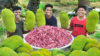 JACKFRUIT BIRYANI  Beef Jackfruit Biryani Recipe  Cooking In Our Village [upl. by Odrawde888]