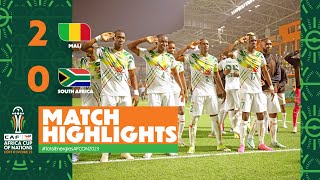 HIGHLIGHTS  Mali 🆚 South Africa TotalEnergiesAFCON2023  MD1 Group E [upl. by Ciccia]