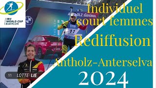 BIATHLON 2024 INDIVIDUEL COURT FEMMES ANTHOLZANTERSELVA 2024 [upl. by Jorrie]