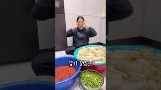 김장의 날배추는 절여놨고 감기는 걸렸고  그럼 해야지 뭐 김장브이로그 koreanfood kimchi 김치 cooking 해외브이로그 [upl. by Neyuq944]