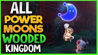 All Power Moon Locations in Wooded Kingdom in Super Mario Odyssey [upl. by Kruger]