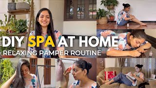 Relaxing Pamper Routine at Home  DIY Spa amp HairCare  Ahaana Krishna [upl. by Farrah]