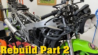 Kawasaki ZXR 750 H1 Oil Coolant and Exhaust Removal Engine Rebuild Part 2 [upl. by Hoshi]