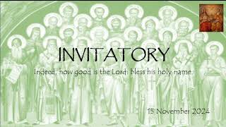 Liturgy of Hours Invitatory and Lauds 15 Nov 2024 [upl. by Dnomde]