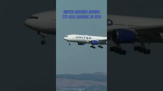 United Airlines Boeing 777200 landing in SFO [upl. by Carvey]