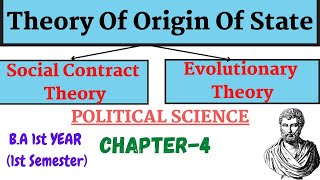 Chapter 4 Theories of origin of state  social contract theory and evolutionary theory hcpadda [upl. by Craig]