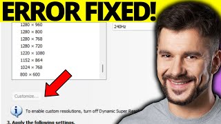 Fix Custom Resolution Greyed Out on Nvidia Control Panel  Full Guide [upl. by Gamages]